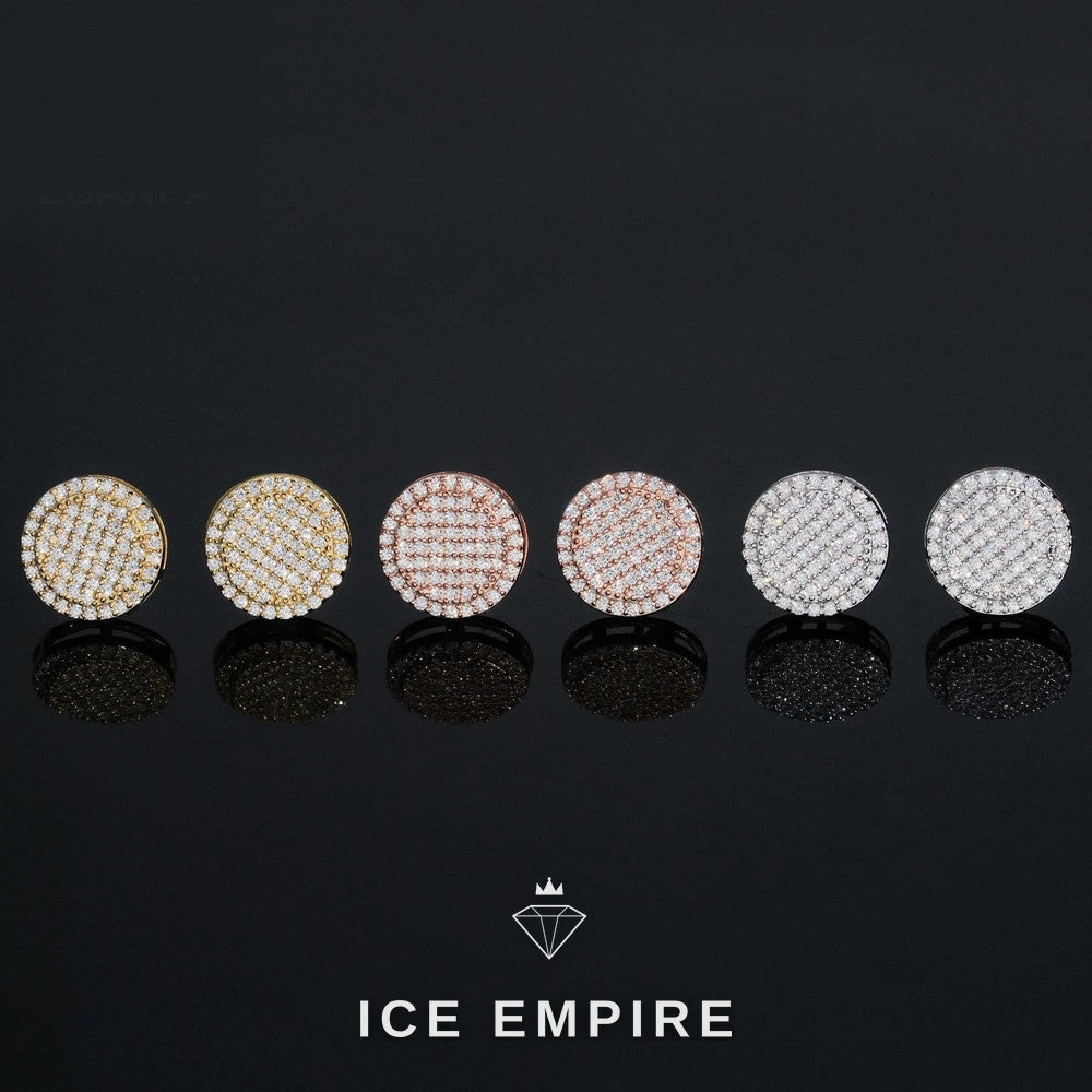 Iced Out 925 Silver Moissanite Stud Earrings