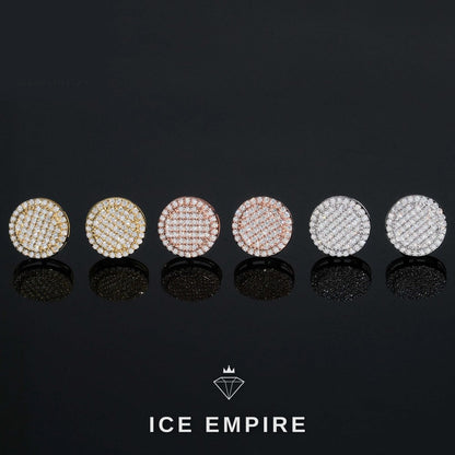 Iced Out 925 Silver Moissanite Stud Earrings