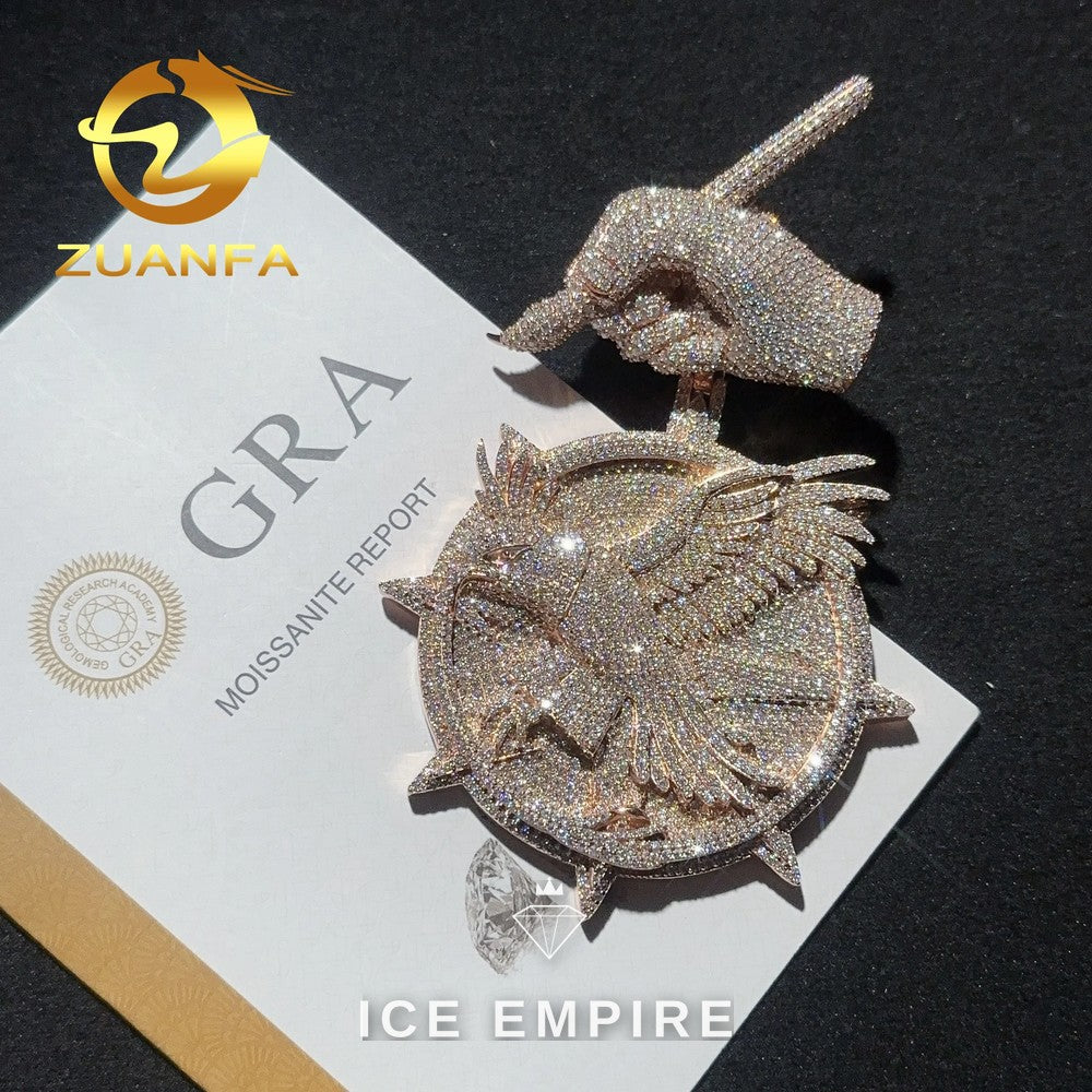 Iced Out Rose Gold Plated Pendant