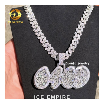 Iced Out 925 Silver Pendant