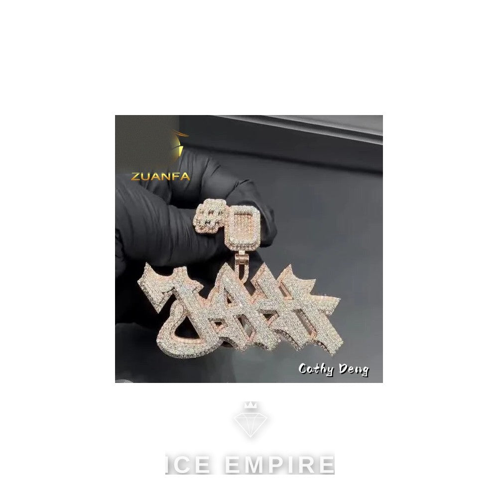 Iced Out Baguette Rose Gold Plated Cuban Chain