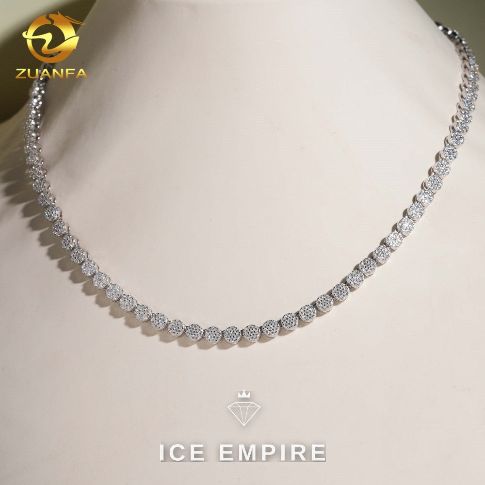 Iced Out Rose Gold Plated Moissanite Cuban Chain