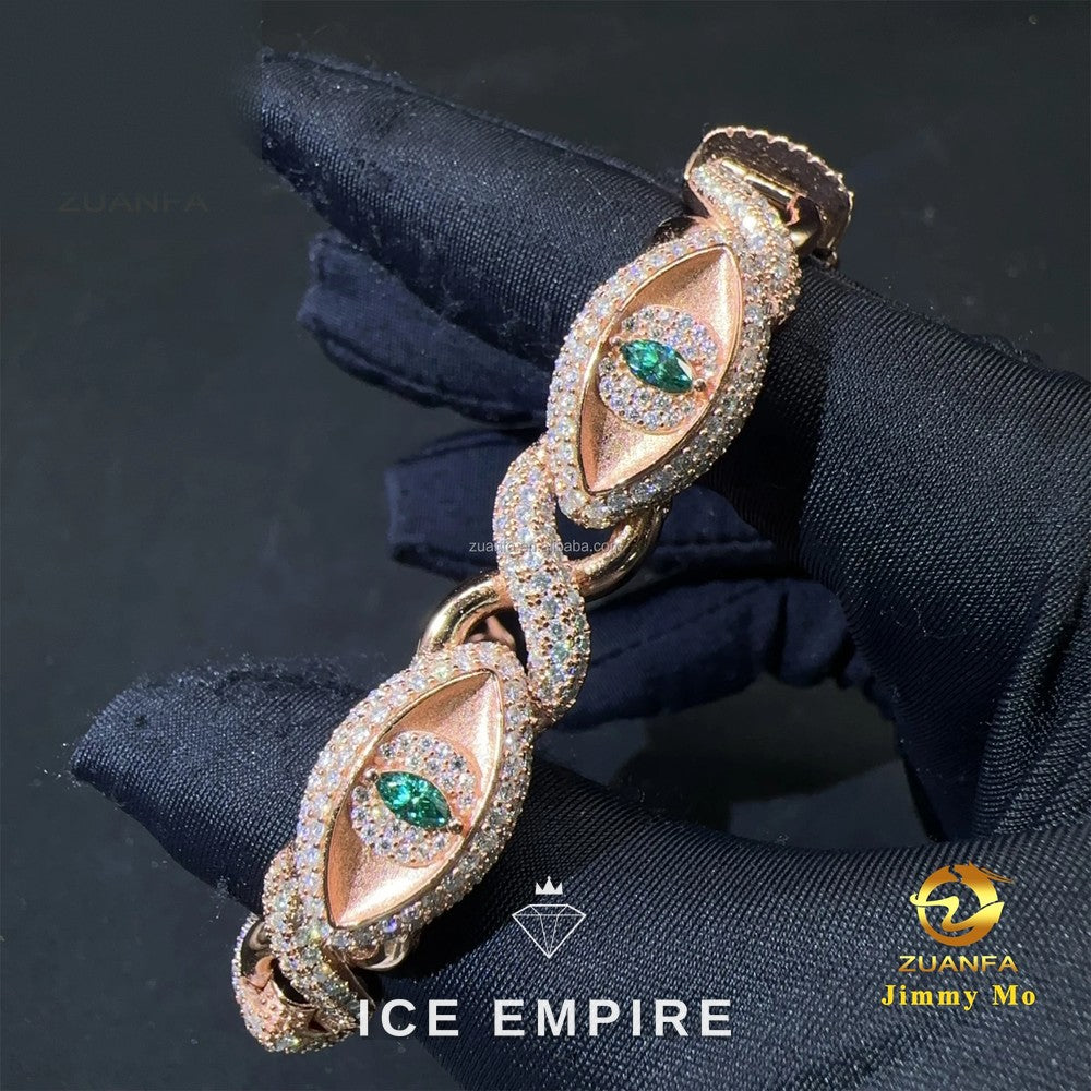 Iced Out 925 Silver Moissanite Cuban Chain