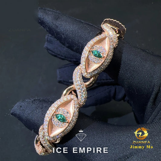 Iced Out 925 Silver Moissanite Cuban Chain