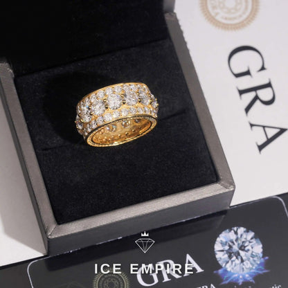 Iced Out 925 Silver Moissanite Ring