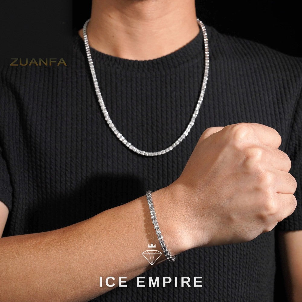 Iced Out Rose Gold Plated Chain