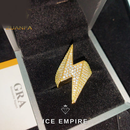 Iced Out Gold Plated Moissanite Ring
