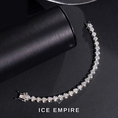 Iced Out 925 Silver Moissanite Tennis Bracelet