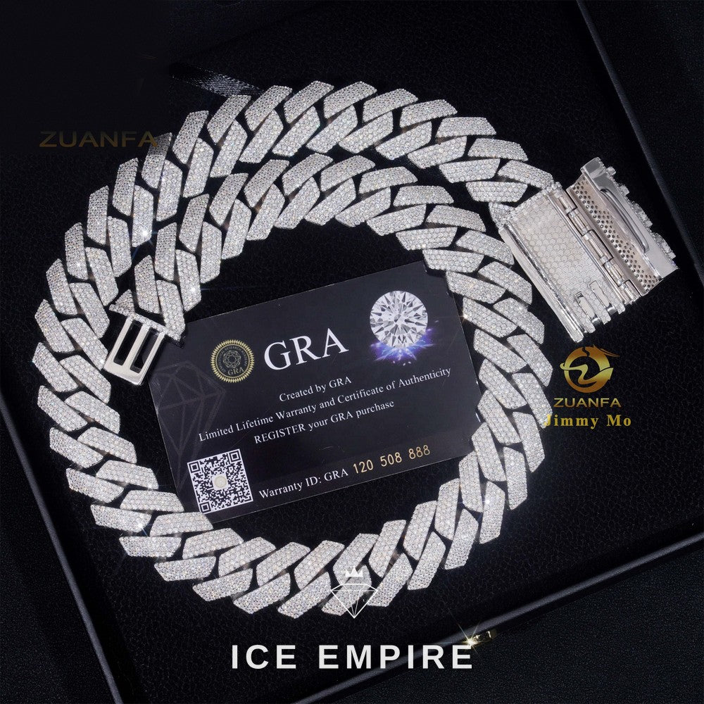 Iced Out Gold Plated Moissanite Cuban Chain