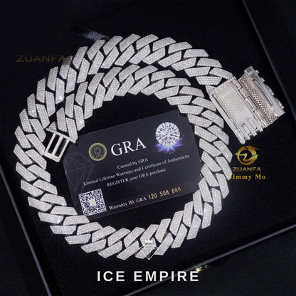 Iced Out Gold Plated Moissanite Cuban Chain