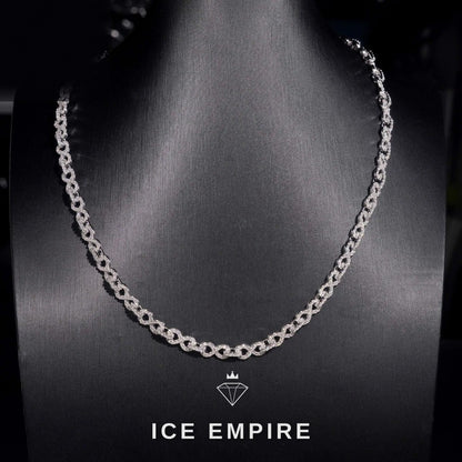 Iced Out Rose Gold Plated Moissanite Cuban Chain