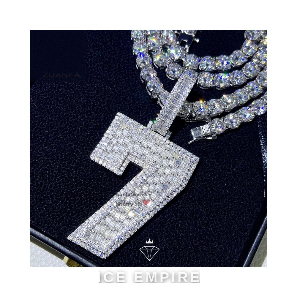 Iced Out 925 Silver Moissanite Pendant