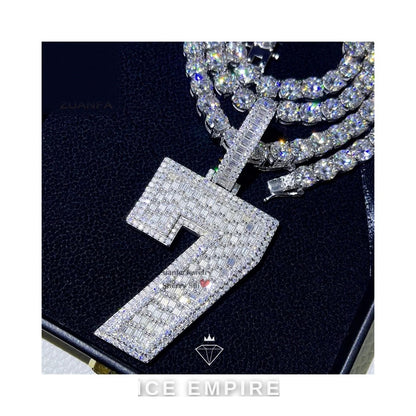 Iced Out 925 Silver Moissanite Pendant