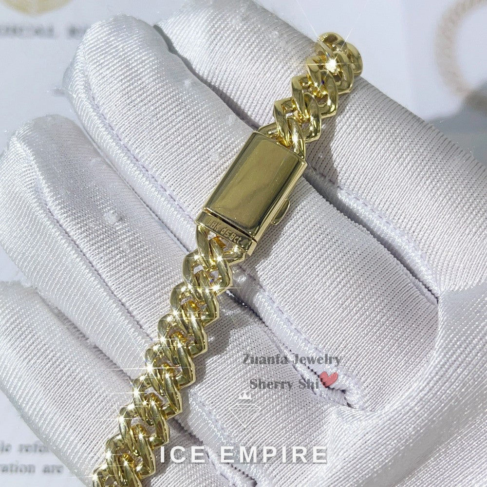 Iced Out Gold Plated Moissanite Cuban Chain