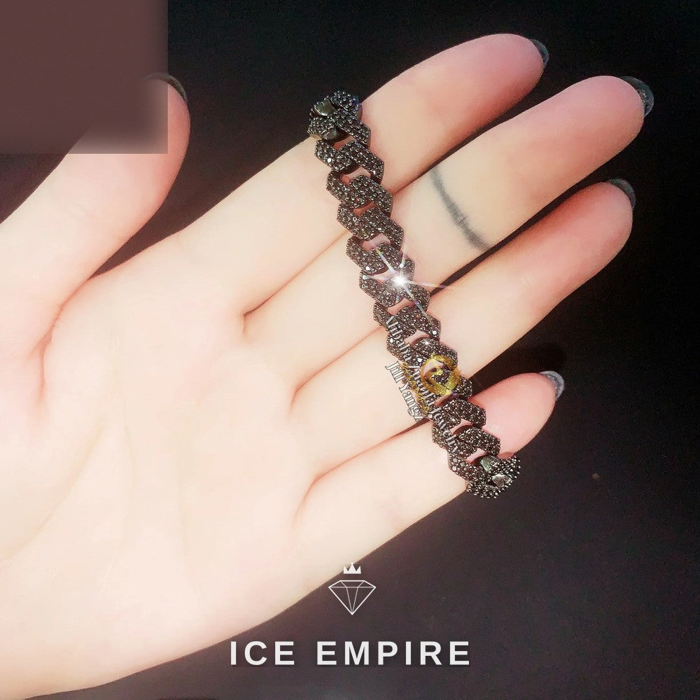 Iced Out Rose Gold Plated Moissanite Cuban Chain