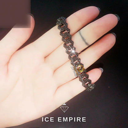 Iced Out Rose Gold Plated Moissanite Cuban Chain