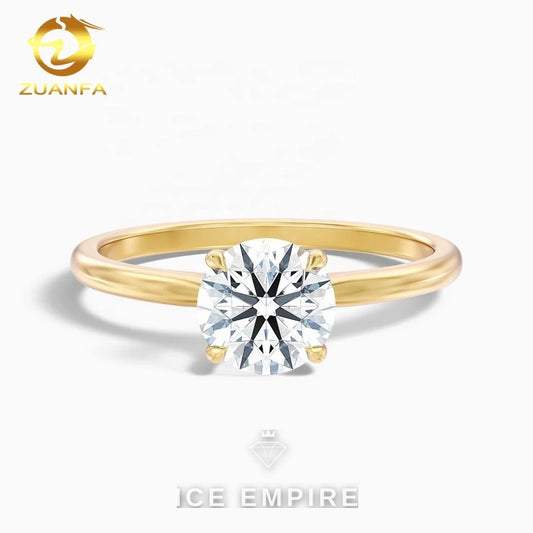 Iced Out 10K Gold Lab Grown Diamond Ring
