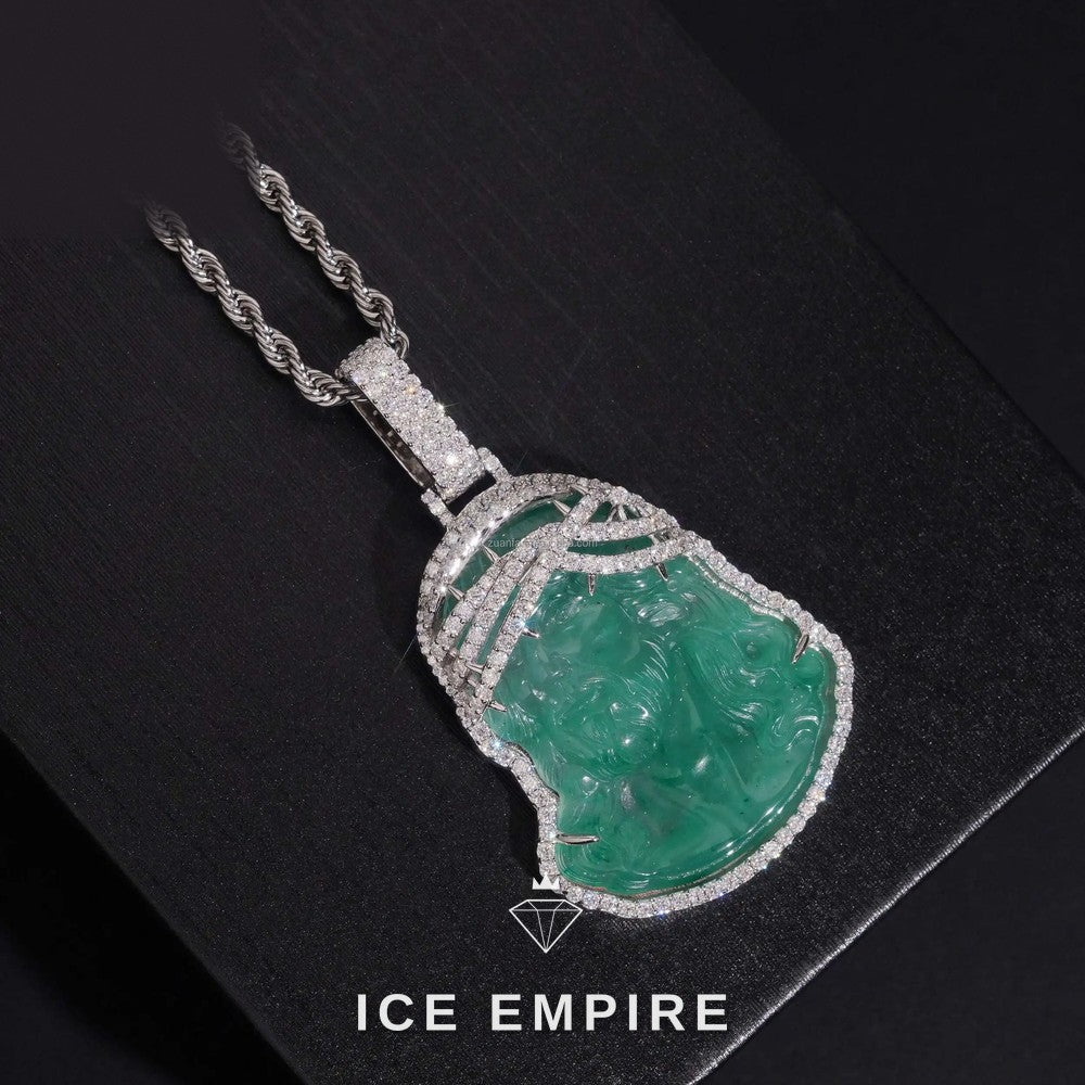 Iced Out 925 Silver Moissanite Pendant