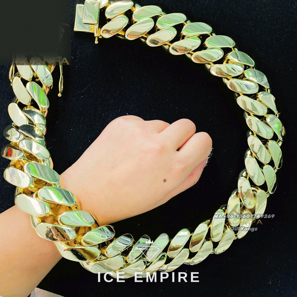 Iced Out Rose Gold Plated Cuban Chain