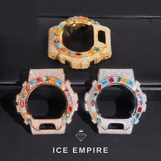 Iced Out Gold Plated Moissanite Watch