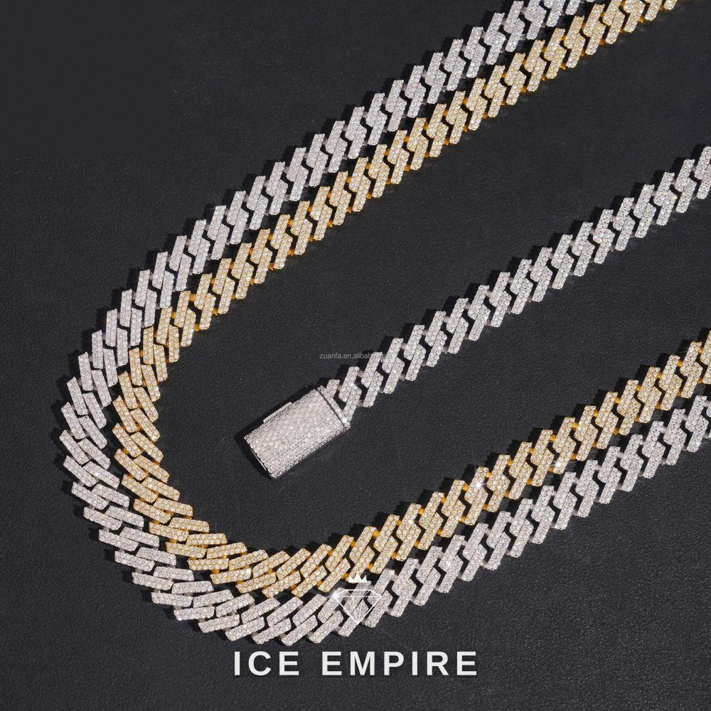 Iced Out Gold Plated Moissanite Cuban Chain