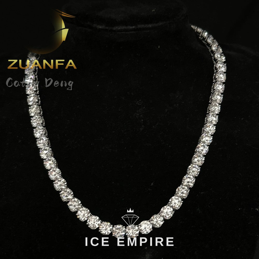 Iced Out 925 Silver Lab Grown Diamond Cuban Chain