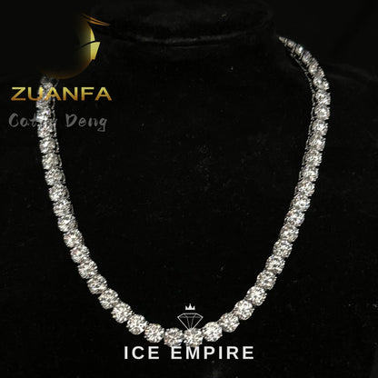 Iced Out 925 Silver Lab Grown Diamond Cuban Chain