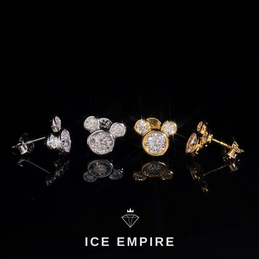 Iced Out Rose Gold Plated Moissanite Earrings