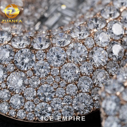 Iced Out Cross Gold Plated Moissanite Pendant