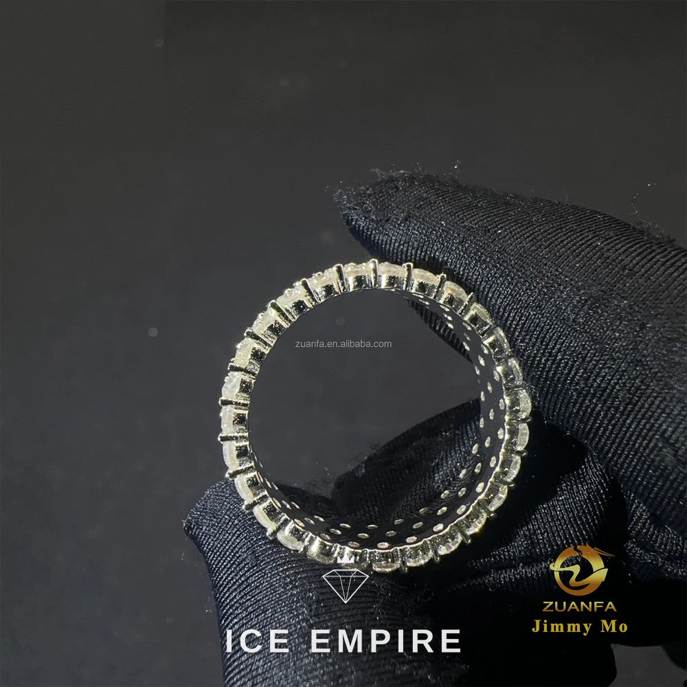 Iced Out Gold Plated Moissanite Ring