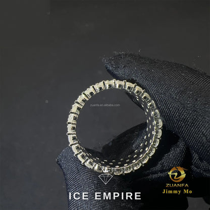 Iced Out Gold Plated Moissanite Ring