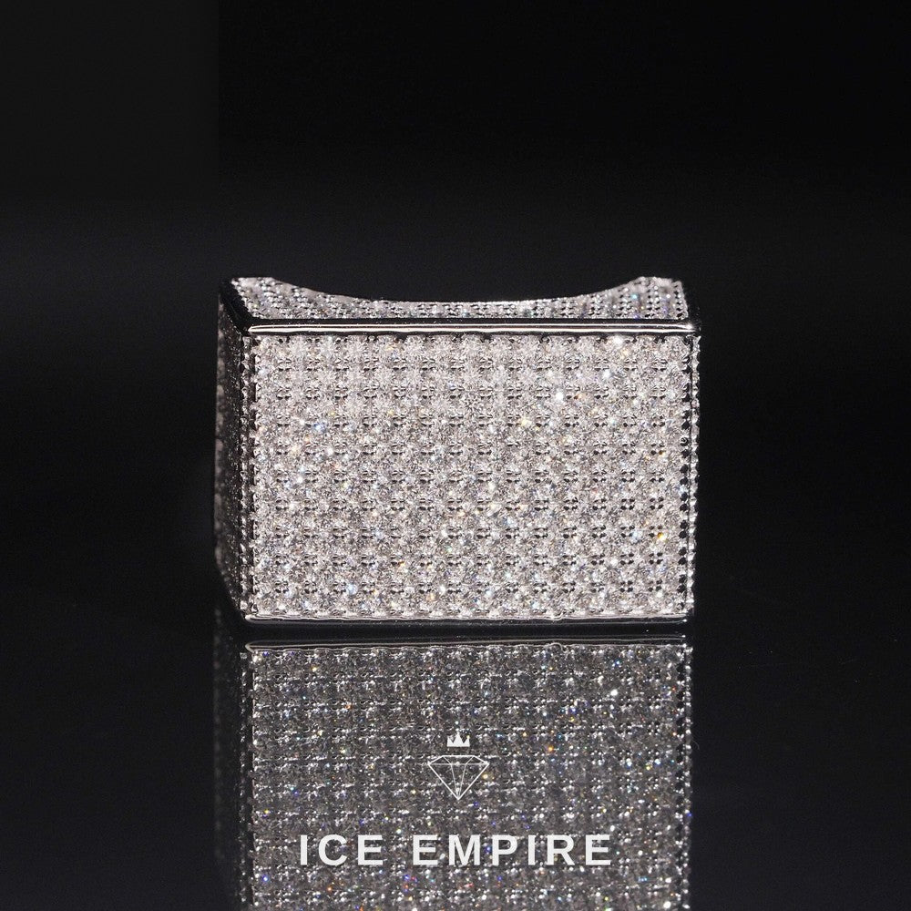Iced Out 925 Silver Moissanite Ring