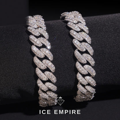 Iced Out Rose Gold Plated Moissanite Cuban Chain