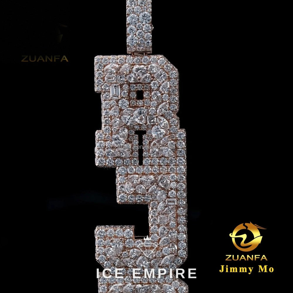 Iced Out 925 Silver Moissanite Pendant