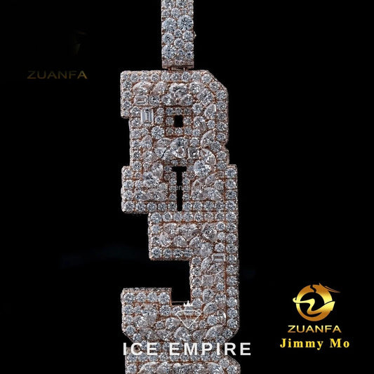 Iced Out 925 Silver Moissanite Pendant