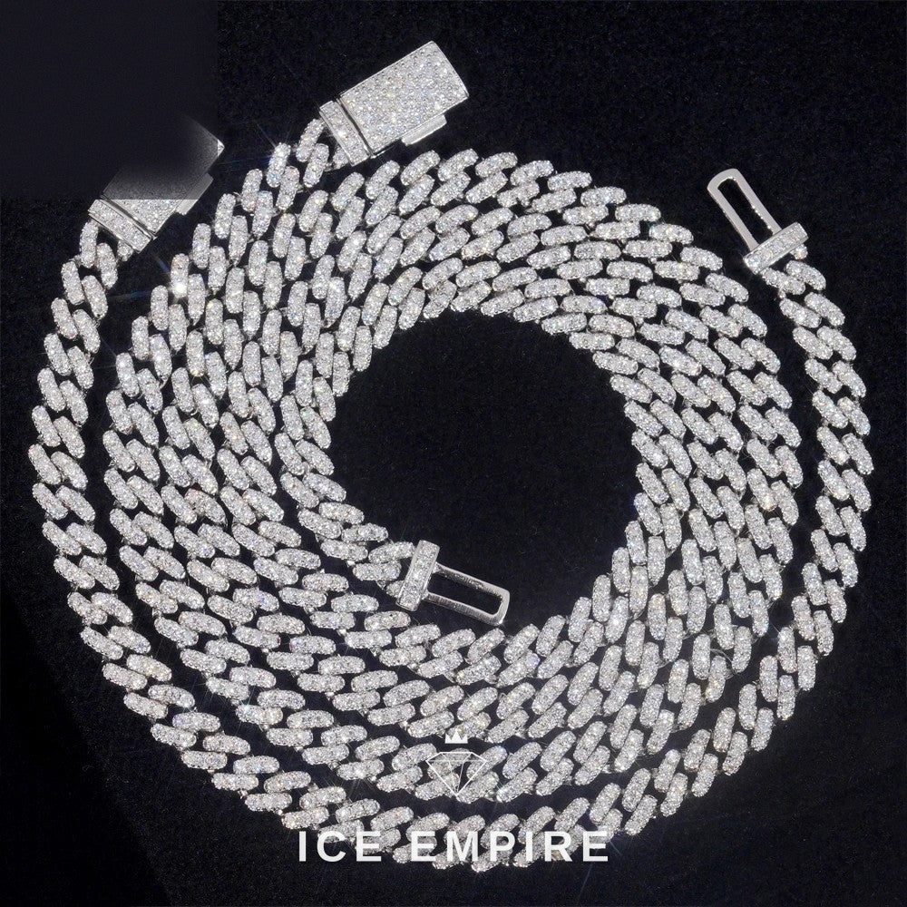 Iced Out Gold Plated Moissanite Cuban Chain