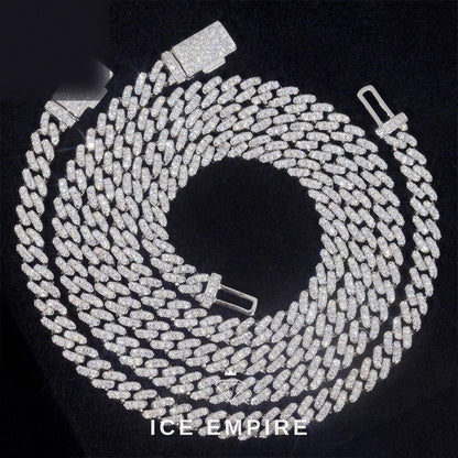 Iced Out Gold Plated Moissanite Cuban Chain