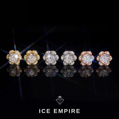 Iced Out 925 Silver Moissanite Earrings