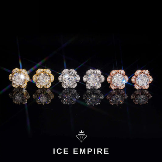 Iced Out 925 Silver Moissanite Earrings