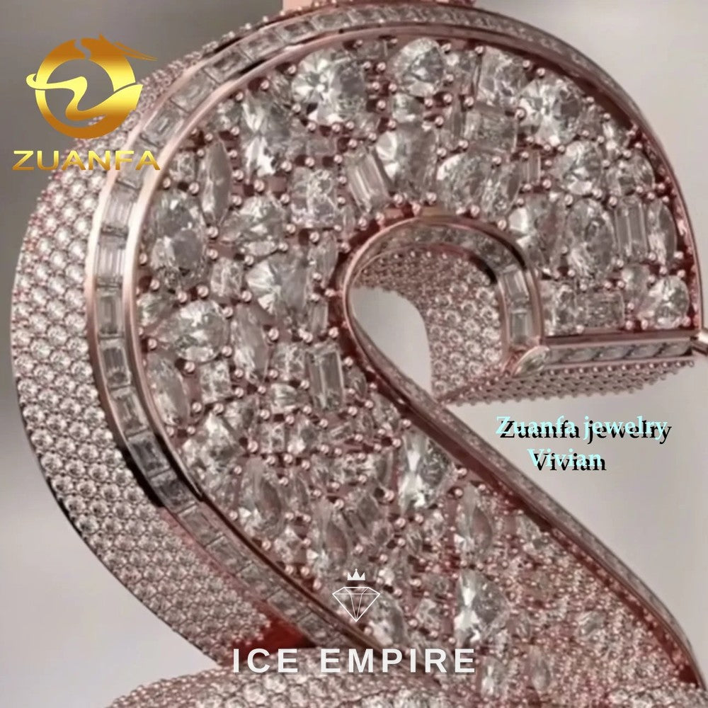 Iced Out 925 Silver Moissanite Pendant