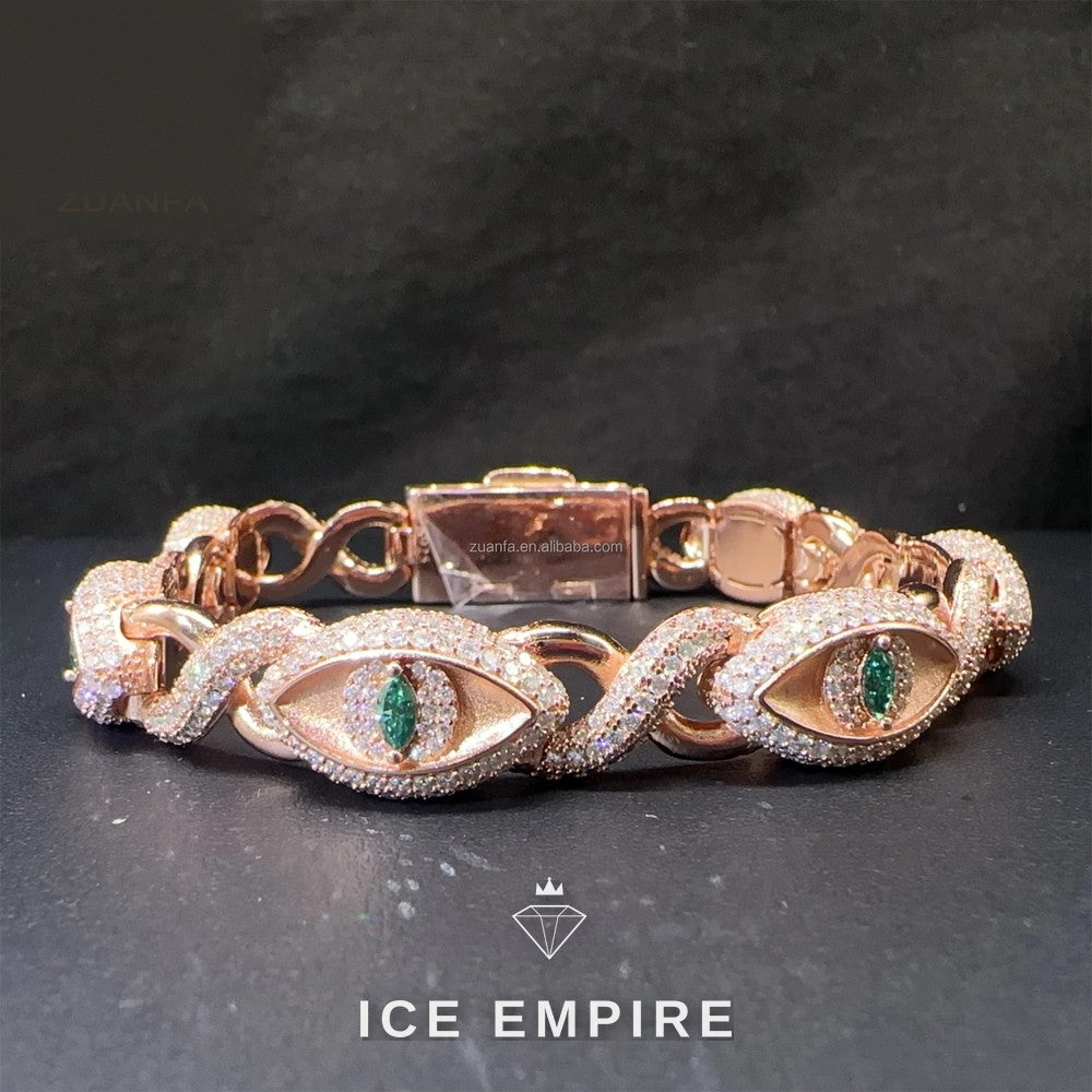 Iced Out 925 Silver Moissanite Cuban Chain