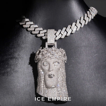 Iced Out Baguette 925 Silver Moissanite Pendant