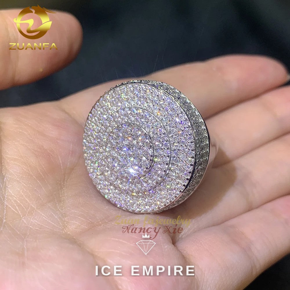 Iced Out Gold Plated Moissanite Ring