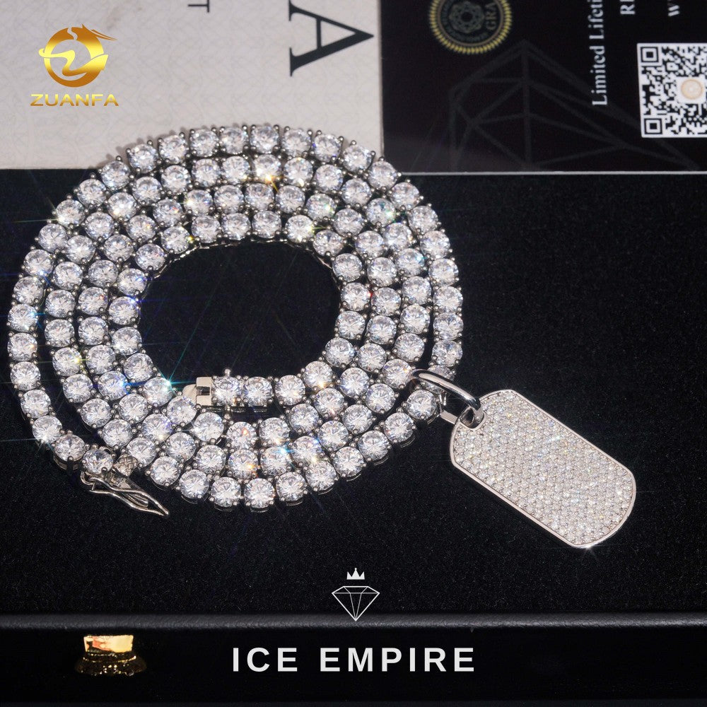 Iced Out 925 Silver Tennis Chain