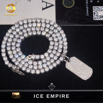 Iced Out 925 Silver Tennis Chain