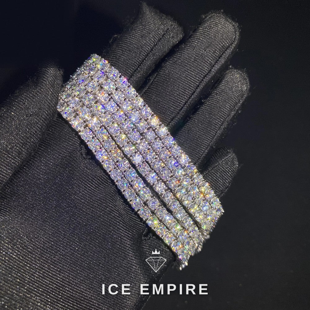 Iced Out Gold Plated Moissanite Tennis Chain