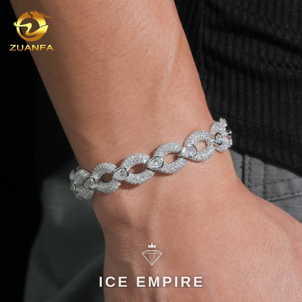 Iced Out Gold Plated Moissanite Cuban Chain