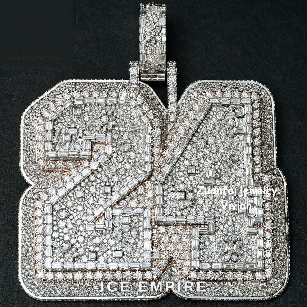 Iced Out 925 Silver Pendant