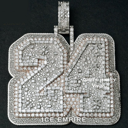 Iced Out 925 Silver Pendant