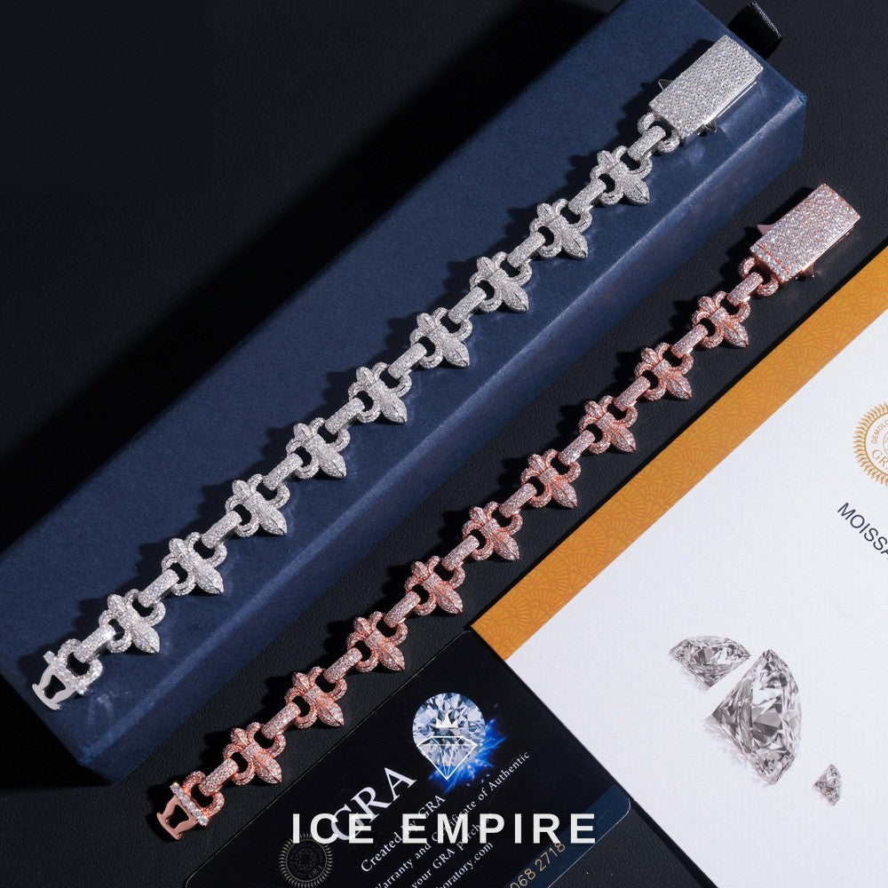 Iced Out 925 Silver Moissanite Cuban Chain